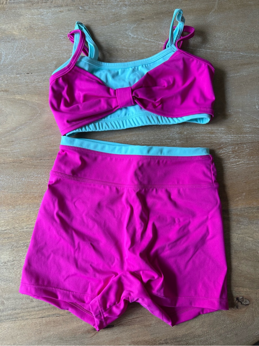 Purplepixies Mia Top and Shuffle Shorts Magenta/Blue - worn 1x for photo shoot